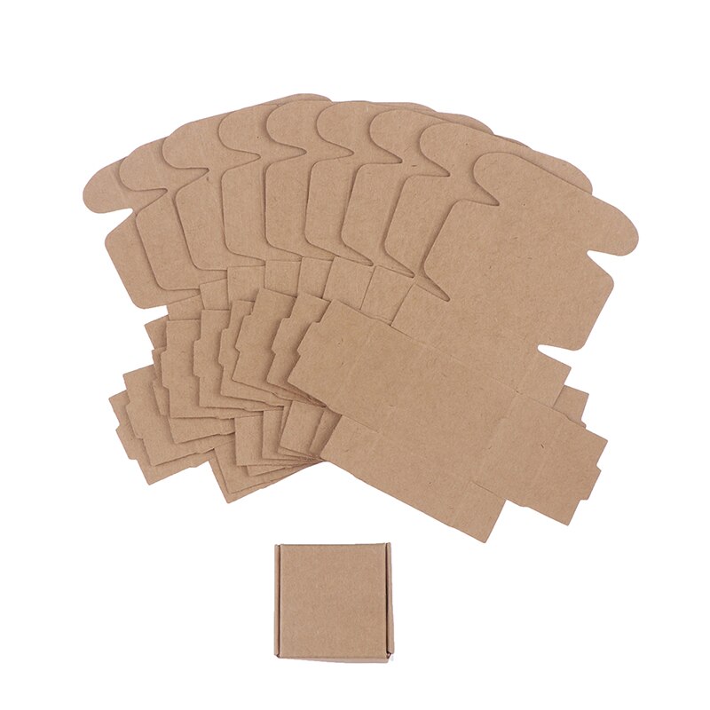 10pcs Dollhouse Mini Simulation Express Box Kraft Paper Box Model Accessories Toy