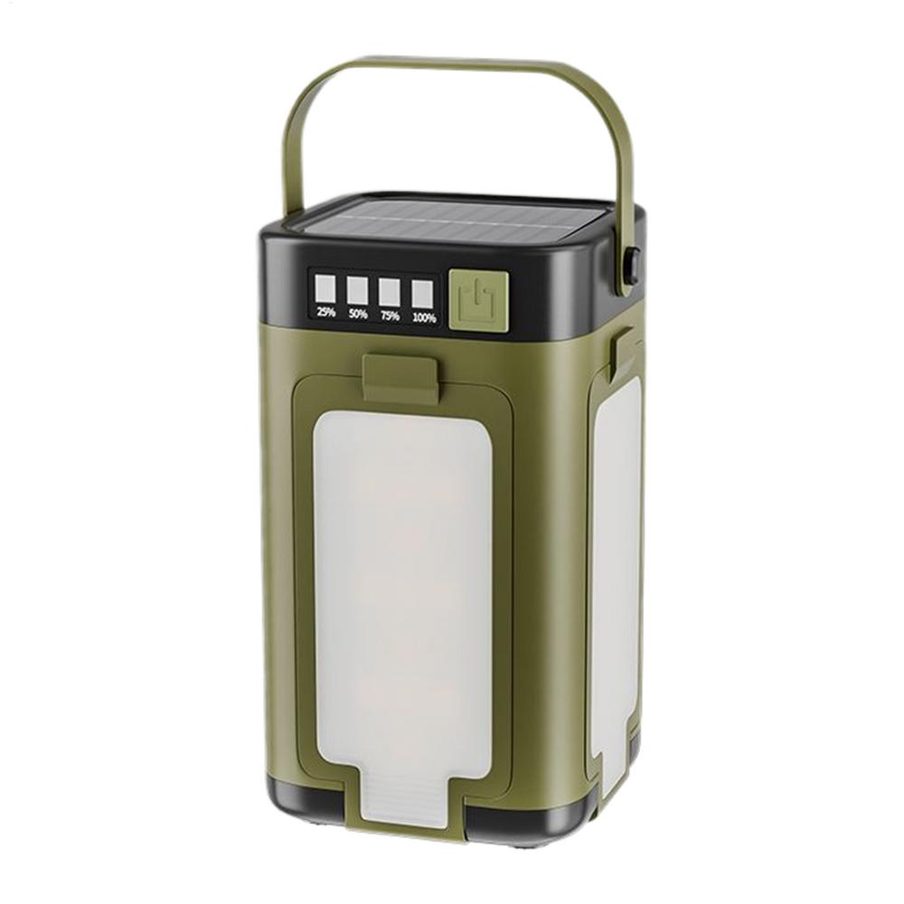 Kamplamp Tentverlichting voor kamperen Zonne-energie Draagbaar 6 modi Dimbaar met 90 graden Uitbreidbaar 4 Led Voor Wandelen Patio Tent Power: Default Title