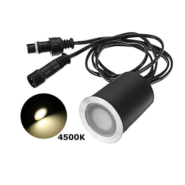 12V LED Deck Licht Set IP67 Wasserdicht Unterirdischen Lampe Outdoor-landschaft Beleuchtung EU UNS UK für Hof Garten Pathway treppen Terrasse: 1PCS Netural White / 1pc No Plug