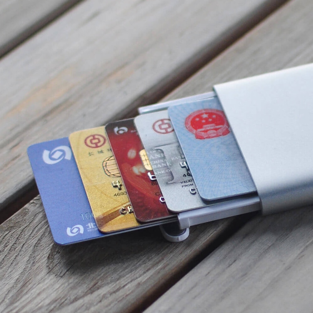 Card Case Automatic Pop Up Box Cover Card Holder Mijia Metal Wallet ID Portable Storage Bank Card Credit Card