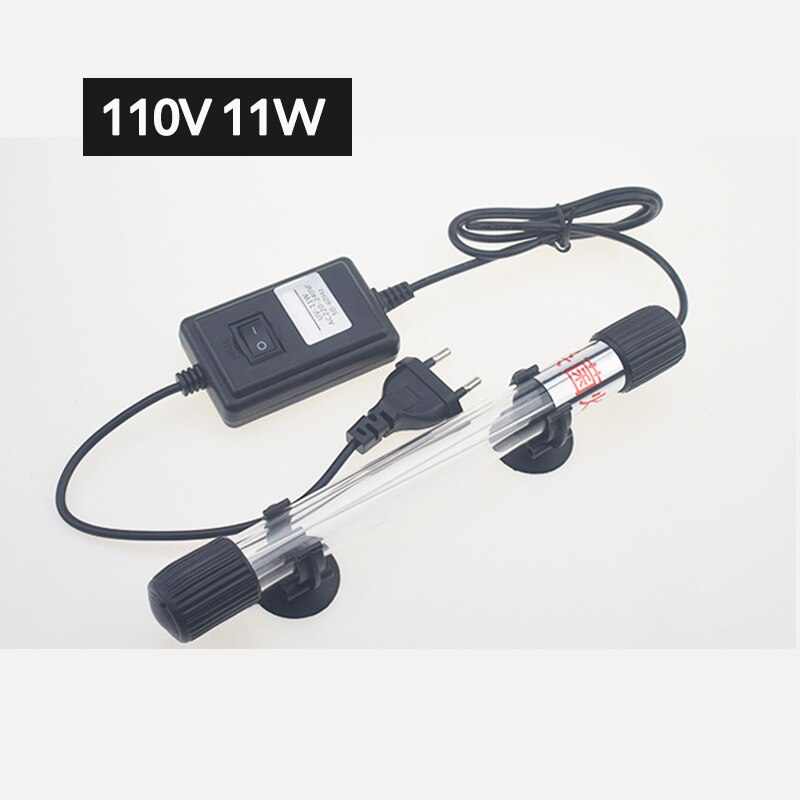 13W Aquarium Uvc Lamp Lichten Sterilisator Uv Lamp Verlichting Aquarium Bactericide Desinfectie Waterbehandeling Purifier 110V/220V: 11W 110V US
