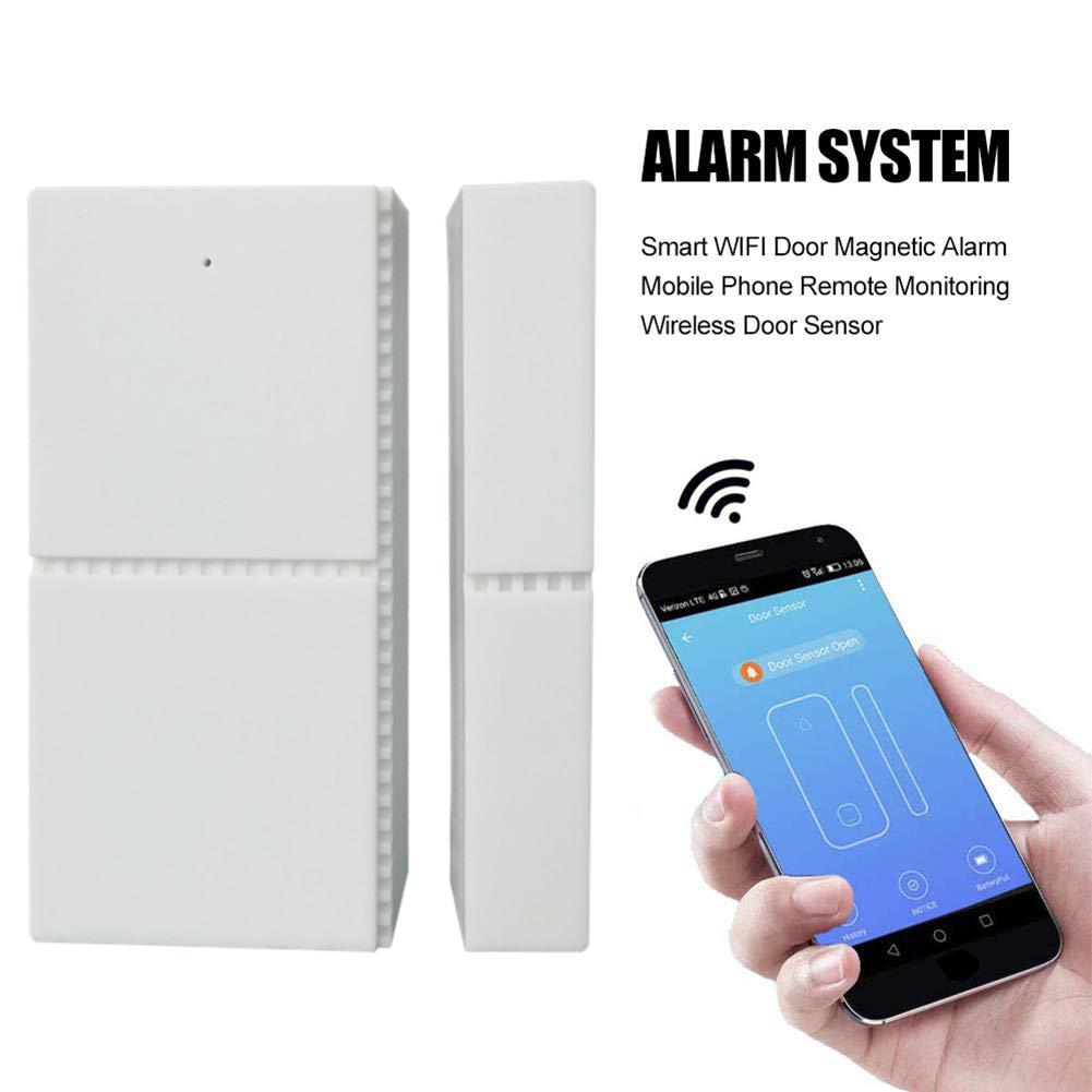 Smart Door Windows Sensor WiFi Door Open Alarm Phone APP Alert for Personal Security Home Automation Doorbell Compatible with fo