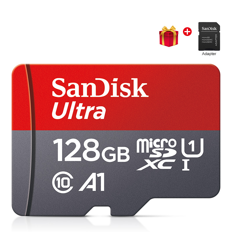 SanDisk Ultra MicroSDXC UHS-I Memory Card C10 U1 Full HD A1 64G 128G 256G 512G Max To 100MB/s Micro SD Cards for Camare Phone: 128 GB
