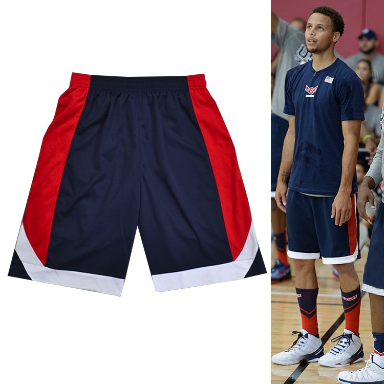 America del Basket Shorts Degli Uomini di Sport Rapida Asciugatura Più Il Formato Breve di Sport Homme Basketbol Ballon Carrello Formazione Shorts Baloncesto: Dark blue / M