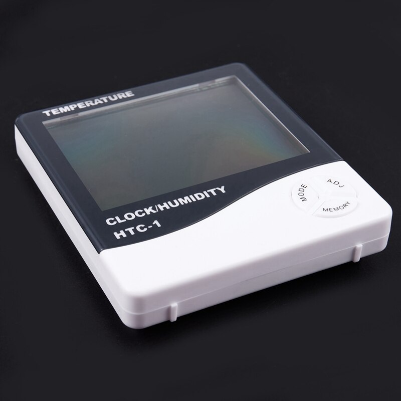 1x digital lcd medidor de temperatura e umidade relógio alarme & 2 pçs cozinha alho gengibre malha armazenamento saco pendurado baghollow respiração