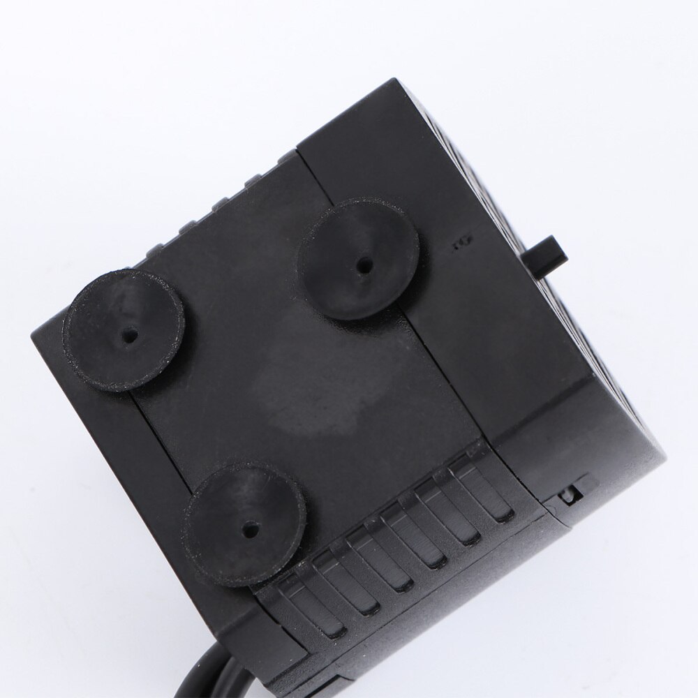 5W Aquarium Circulation Submersible Pump Fish Tank Mini Pump with 4 LED Light with US Plug Black