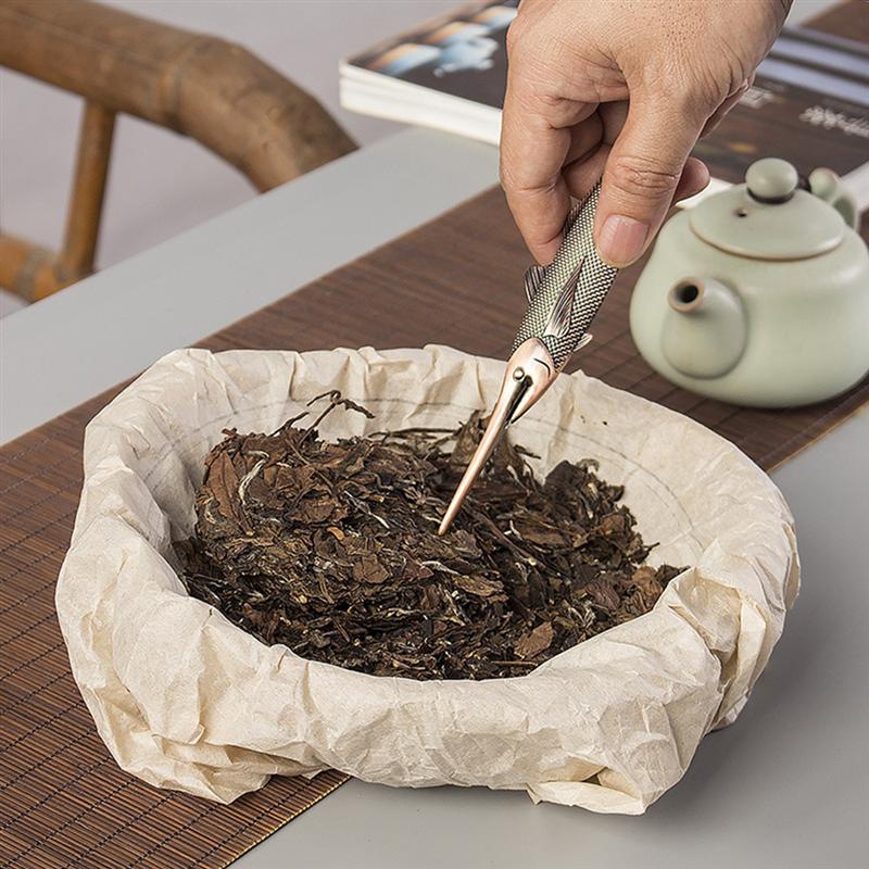 Faca de chá Puer, agulha de aço inoxidável, ferramenta profissional para  cerimônia de chá, acessórios para curiosidade, bolo de chá (lâmina preta)