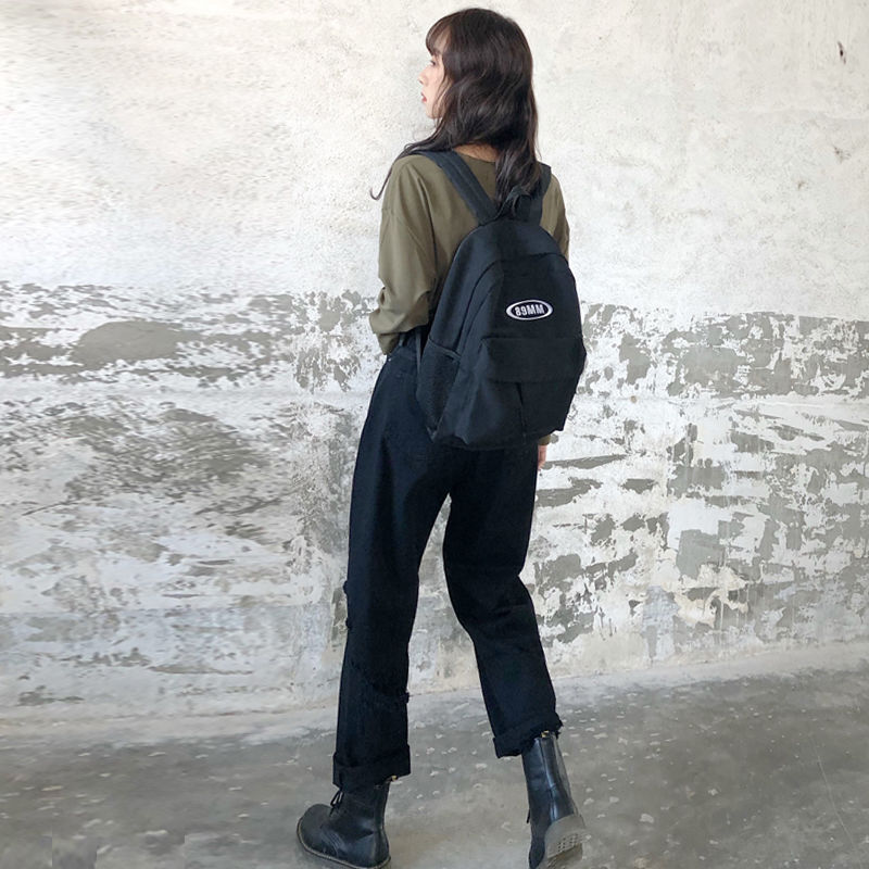 Jeans Vrouwen Denim Gat Zipper Button Zakken Losse Rechte Casual Broek Koreaanse Trendy Retro Harajuku Dagelijkse Womens Streetwear