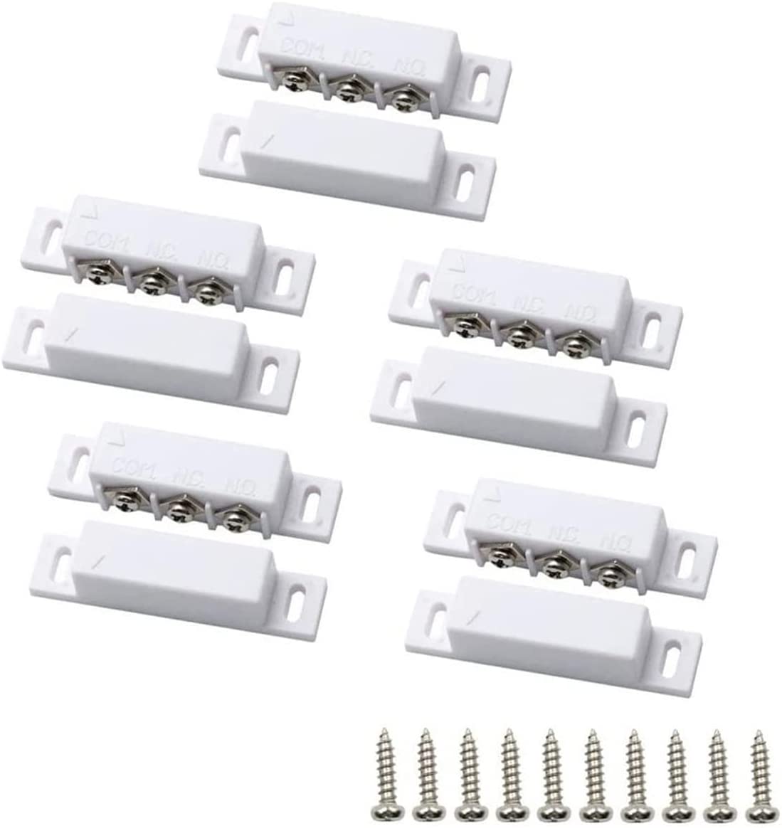 Magnetic Reed Switch MC-31B NC/NO Surface Mount Wired Door Window Alarm, Magneti Door Switch, Contact Sensor, for Home Security
