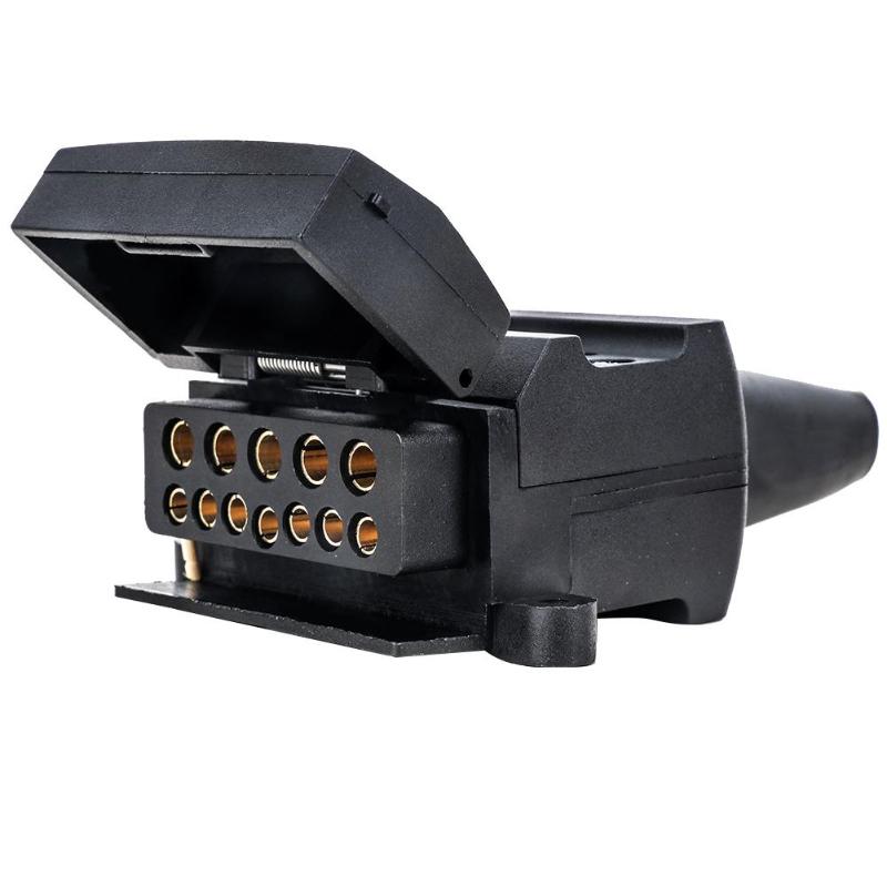 Cvp 12- pins aanhangwagen platte mannelijke stekker vrouwelijke aansluiting australische 12v connector camperonderdelen camper caravan accessoires: Stopcontact