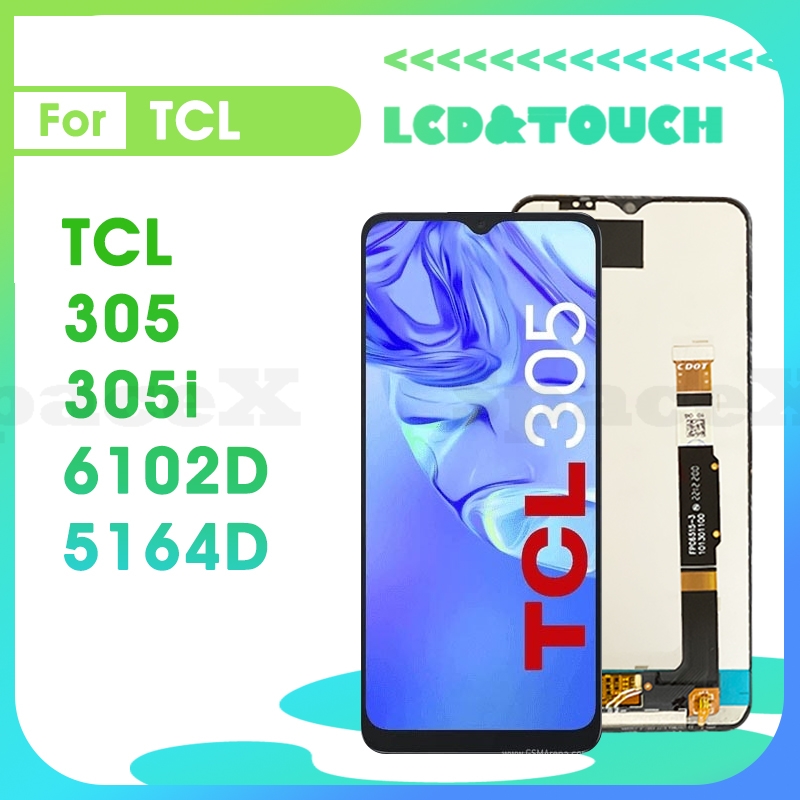 305 6.52"Tested For TCL 305 LCD 6102D 305i LCD Touch Digititizer Assembly Replacement Screen Display phone TCL 5164D lcd