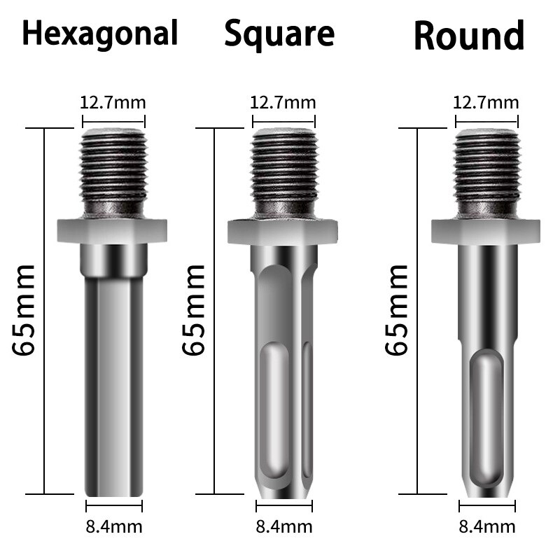 32/42/50mm Firewood Splitter Drill Bit Round/Hex/Triangle Shank Wood Cone Reamer Punch Driver Step Multifunctional Drill Bit