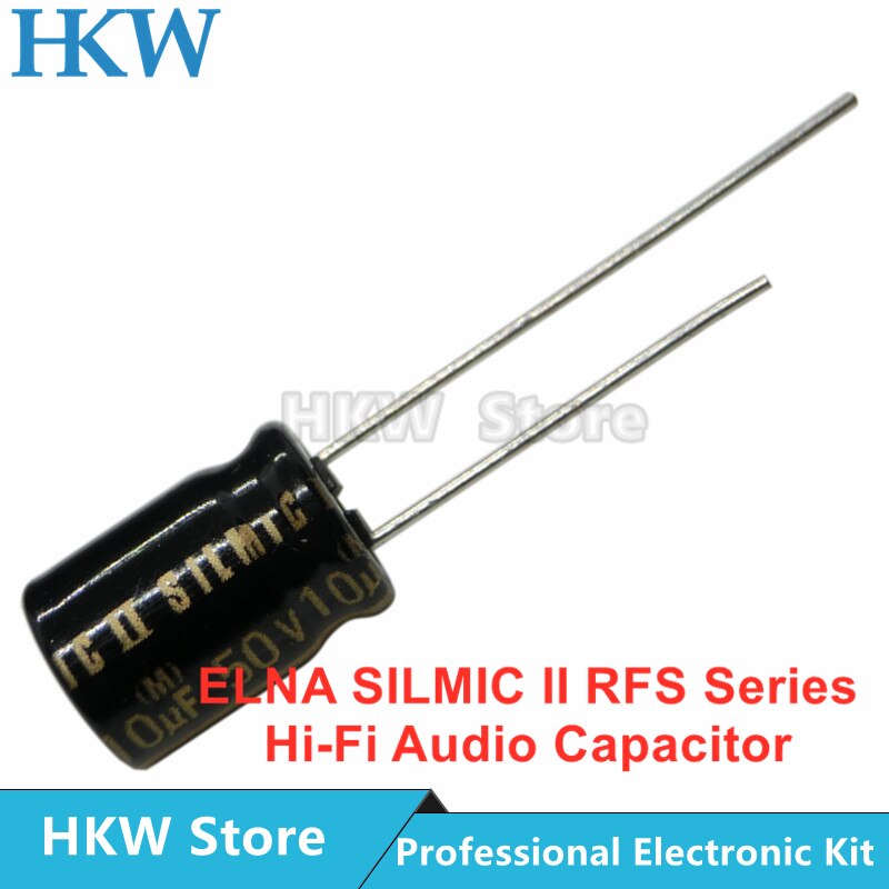 ELNA SILMIC II RFS seria HiFi kondensator Audio 6.3V 10V 16V 25V 50V 63V 100V 10uF 22uF 47uF 100uF 220uF 470uF 1000uF oryginalny