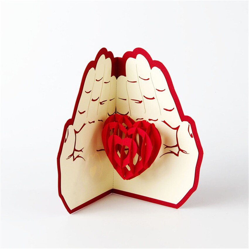 1 Set 3D Greeting Card DIY Birthday Party Invitation Card With Envelope, Valentines Day Postcard Greeting Cards
