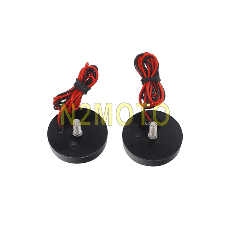 2 wires LED Round Motorcycle Stop Brake Light Universal 12V Mini Motorbike Dual Use Reflector Turn Signals Yellow Red Lights