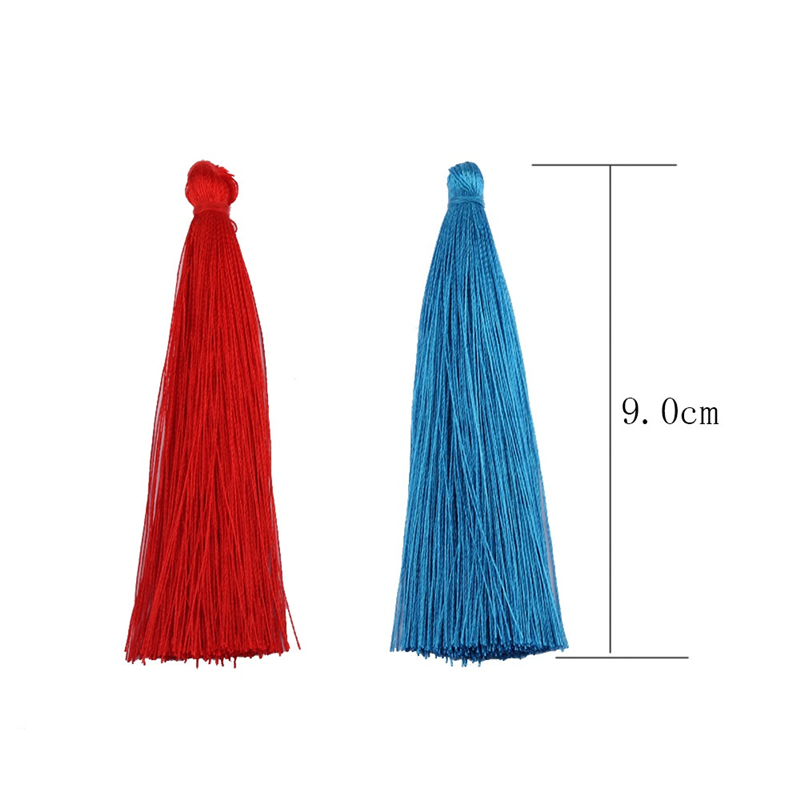 100 Stks/pak Zijde Kwastje Hanger Ketting Earring Bevindingen 90Mm Kwasten Voor Diy Sieraden Maken Accessoires Gemengde Kleuren