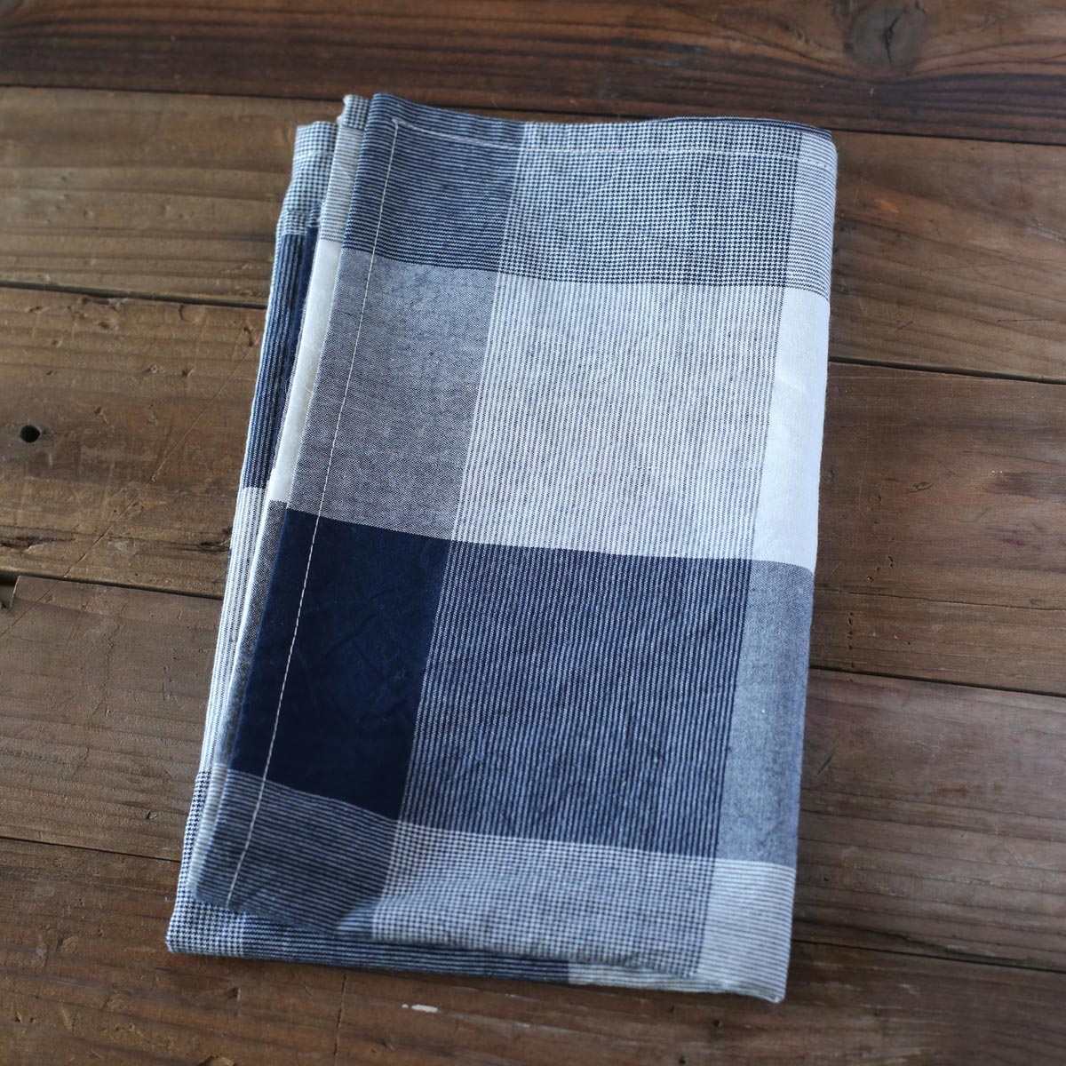 Cotton Table Napkin Plaid Cloth Napkins Striped Checkered Tea Towel Kitchen Dinner Restaurant Food Photography Prop: Blue Checkered
