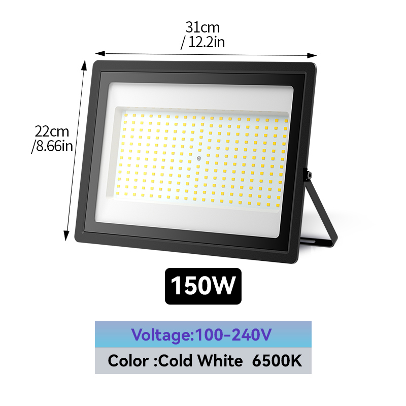 LED Projectielicht IP65 Waterdichte Reflector Spotlight 30W 50W 80W 100W 150W 200W Outdoor tuin Vierkante Straat Wandlamp: Rood