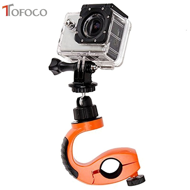 2017 Tofoco Rotazione di 360 Gradi Per Gopro Motociclo Della Bici Della Bicicletta Del Manubrio Staffa di Montaggio Del Supporto Per Hero 4 3 + 3 2 Sjcam Xiaomi