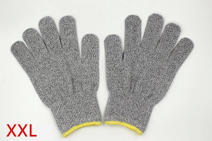 One pair Anti-cut Gloves Rotary cutter Level 5 Cut resistant Safety Protective Glove For Men Women M-XXL: XXL