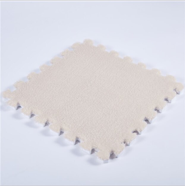 Interlocking Foam Mats Sold By Package Foam Mat Fuzzy Area Rug Fluffy Carpet Tiles Kids Ideal Nursery Decor Baby Room Playroom: rich white