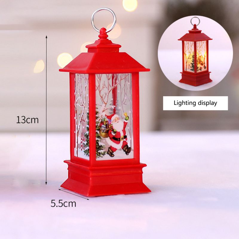 Kerst Led Simulatie Licht Olie Lamp Xmas Kaars Nachtlampje Opknoping Ornament Craft: RP