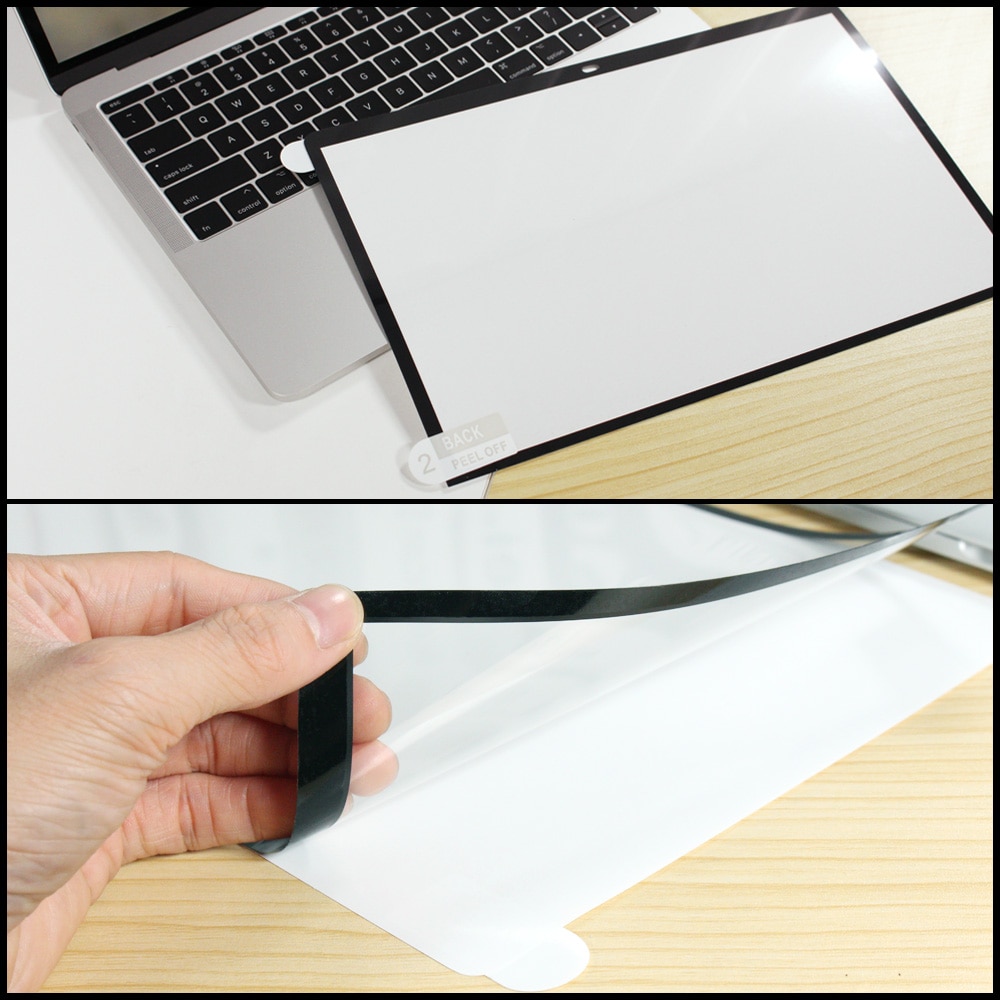 Easy Paste No Bubble Screens protectors film with Black Frame For MacBook 12 inch Screen Protective