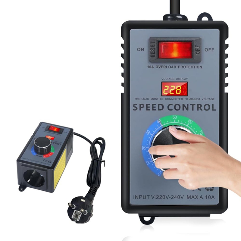 Snelheidsregelaar 230 V, Frequentieomvormer 230 V, Motorspanningsregelaar Ac 220 V 10 A Hoogste Vermogen 4000 W, Eu Stekker: Default Title