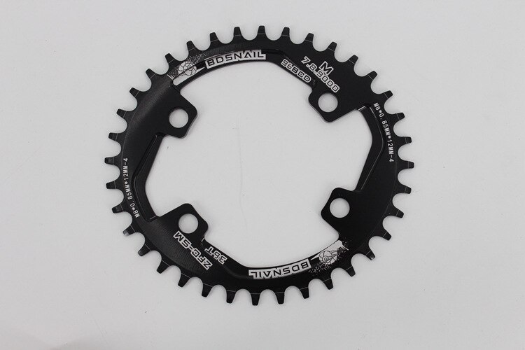 SNAIL MTB Bike Chainring Round Oval For Shimano M7000/8000/9000 32/34/36/38T 96BCD Narrow Wide Tooth Plate: 36T Oval Black