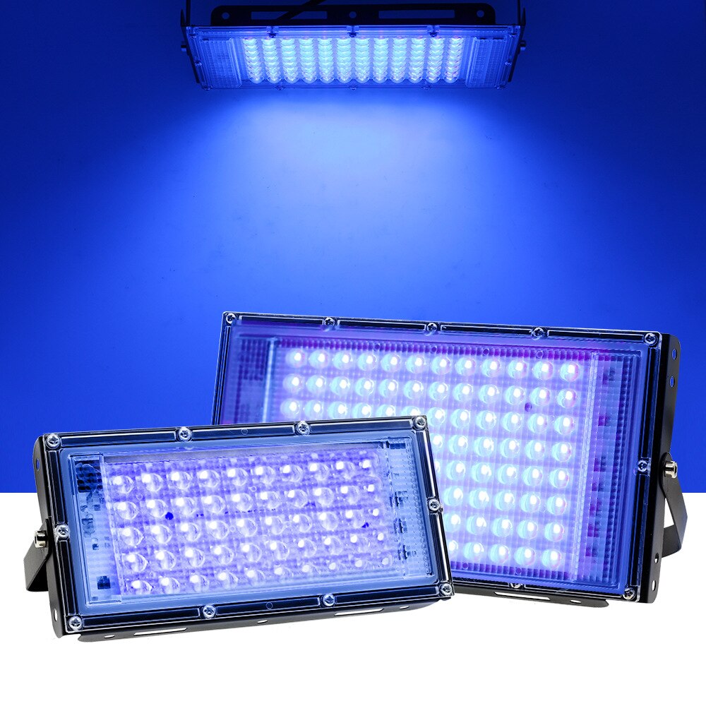 UV Disco Light Led Ultraviolet Flood Light for Fluorescent Black Drama Stage Halloween Prom Haunted House Floodlight 395nm