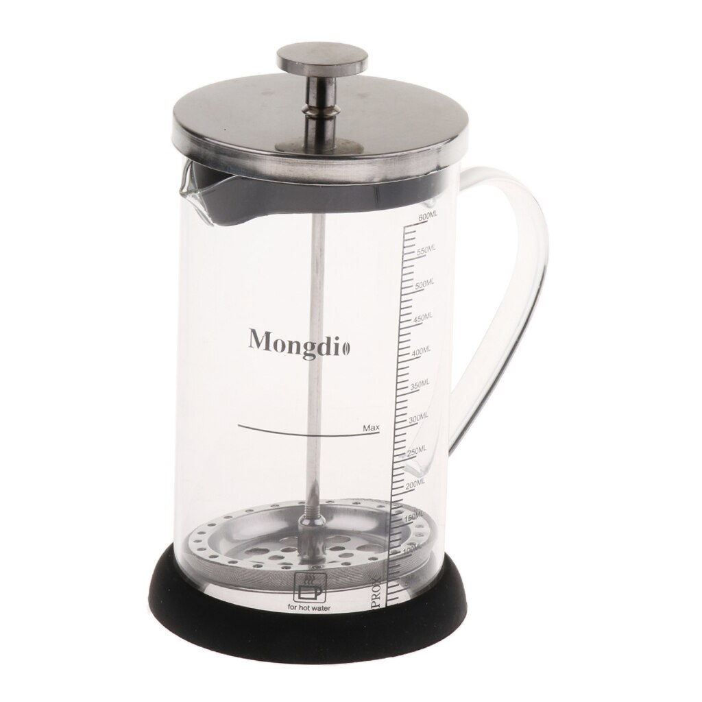 600ml COFFEE PRESS PLUNGER GLASS CAFETIERE FILTER COFFEE TEA MAKER