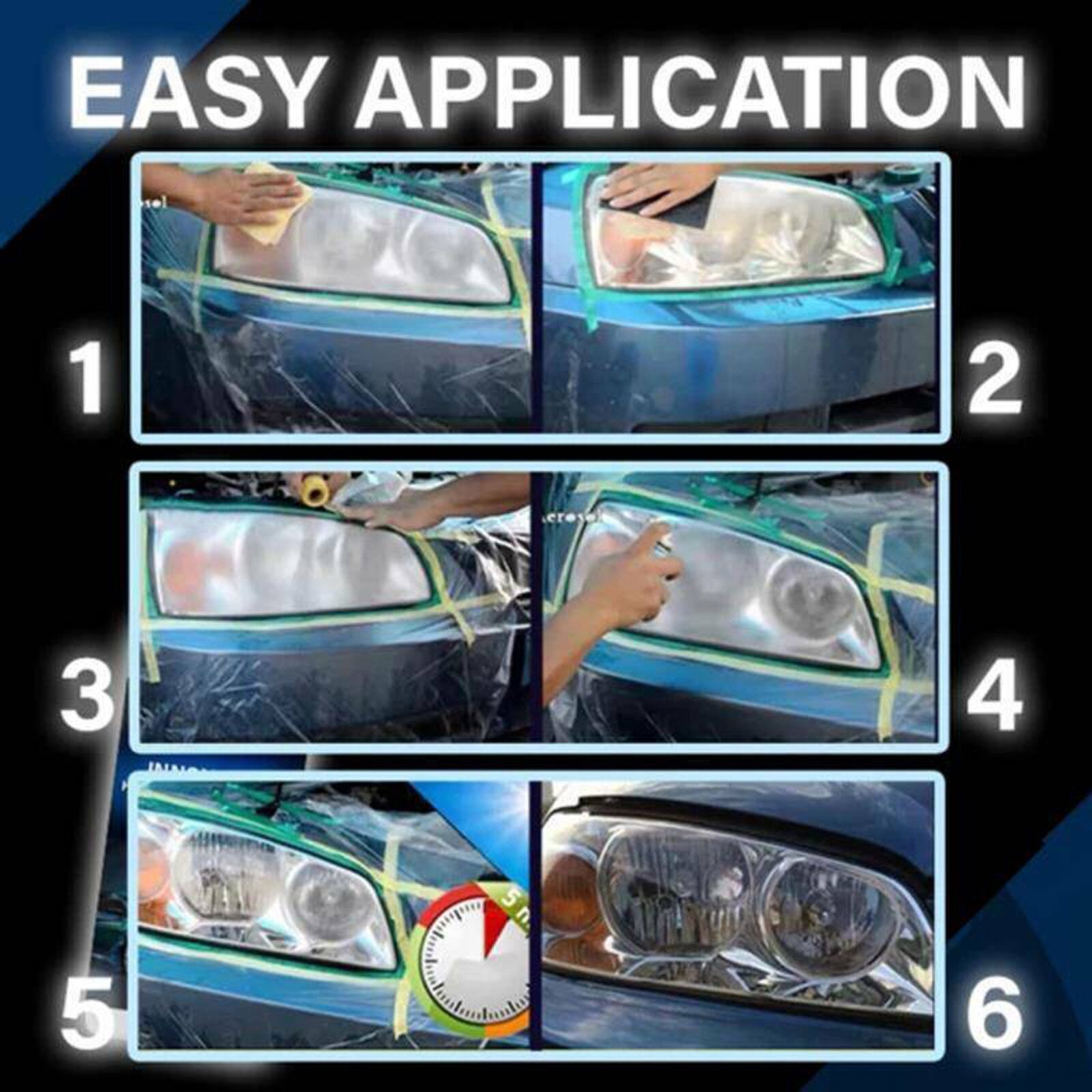 Car Headlight Cleaner Renewals Polish Automobile Repair Kit Headlight Repair Liquid Cleaning Glass Cleaner Car Accessories