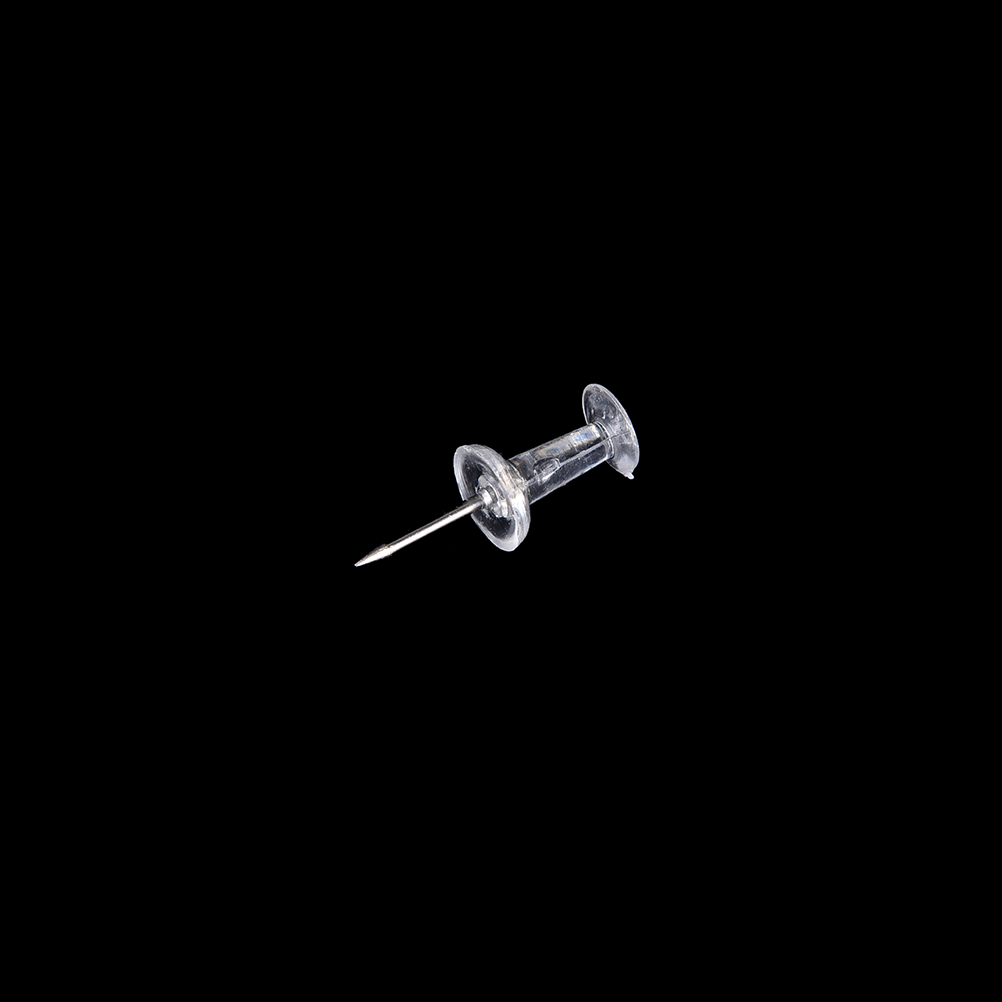 40pcs/set Clear Transparent Plastic Tacks Push Pins Assorted Making Thumb Tacks Cork Board Office School Stationery Supplies