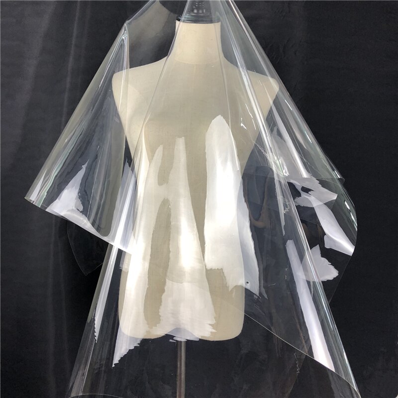 PVC Ultra-transparent TPU Stoff Super-perspektive Kleidung Windjacke Wasserdichte Dünne Kristall Gewickelt Kunststoff Tuch