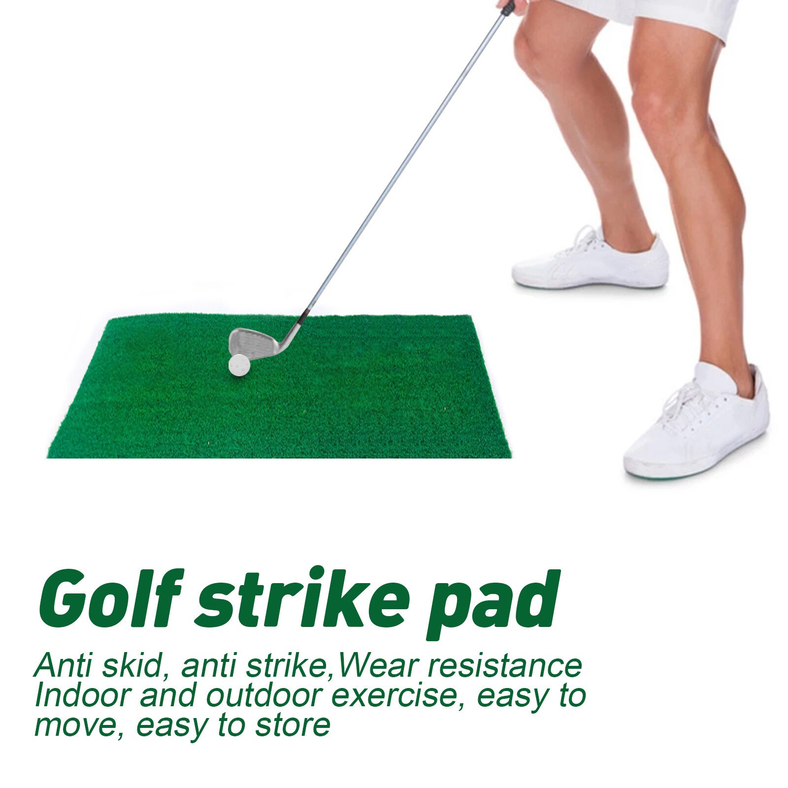 Portable Indoor Residential Golf Practice Mat Hitting Pad Golfing Green