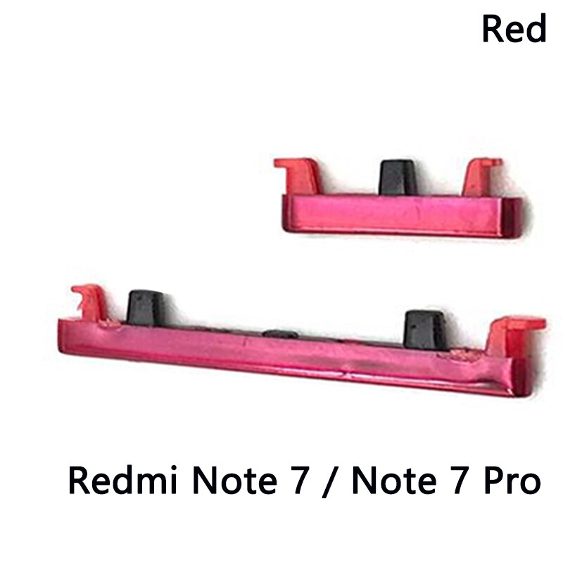 Dla Xiaomi Redmi Note 9S boczny przycisk głośności + włącznik/wyłącznik boczny zestaw dla Xiaomi Redmi Note 10 Pro boczny przycisk głośności: Note 7 Red