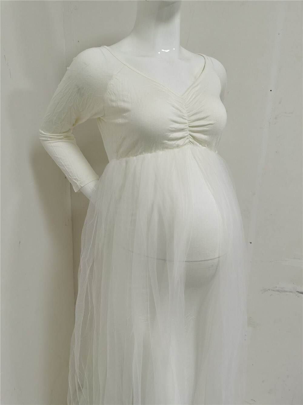 Maternity Dresses Photography Props Shoulderless Pregnancy Long Dress