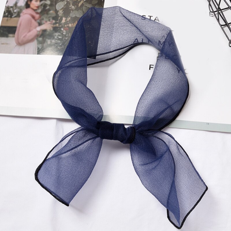 Solid Organza Women scarves Clothing Accessories Candy Color Korean Women Ladies Newest Magic Super Thin Scarves: Asphalt