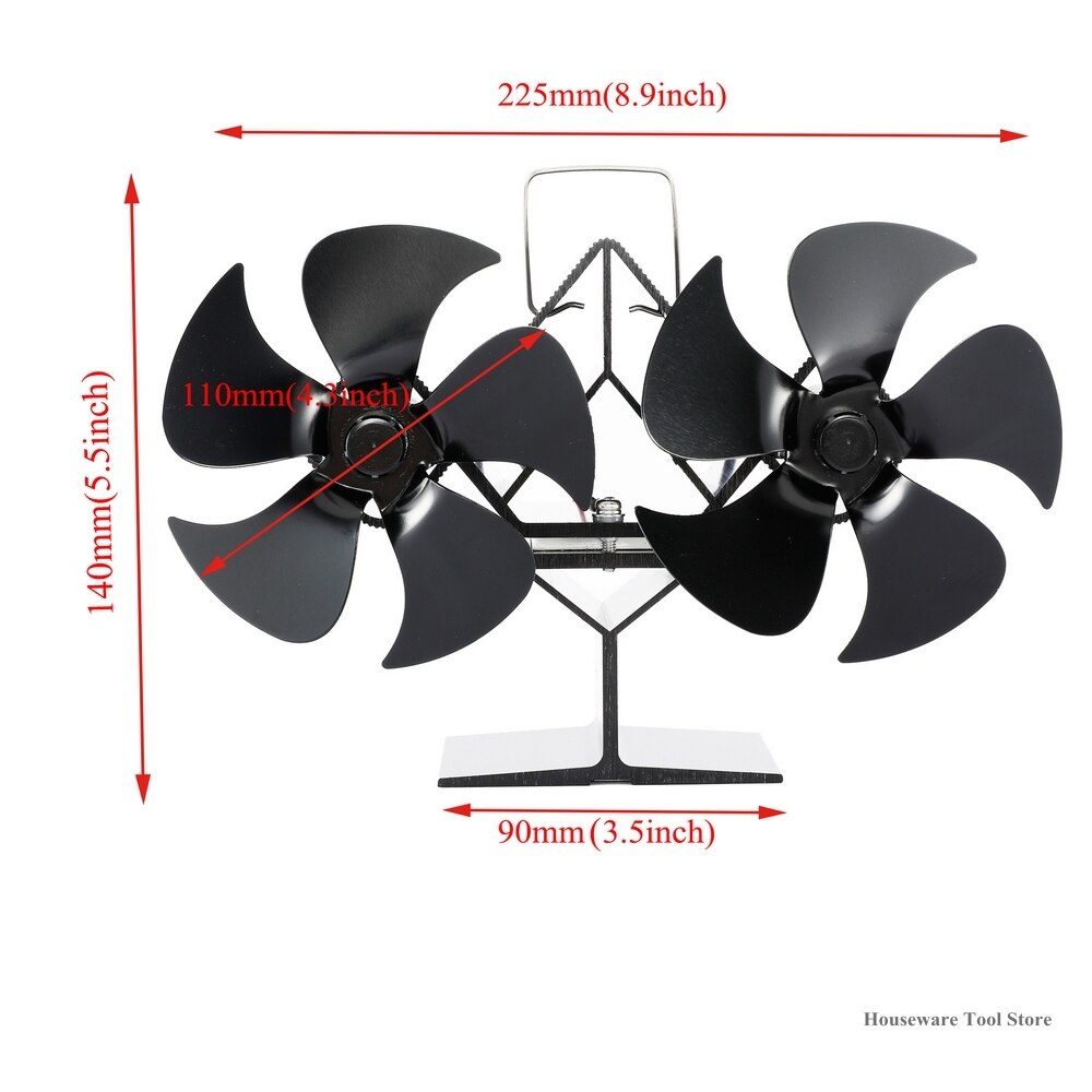 Mini Heat Powered Stove Fan Small 8 Blade Fan Eco Friendly Quiet Fan Home Efficient Heat Distribution