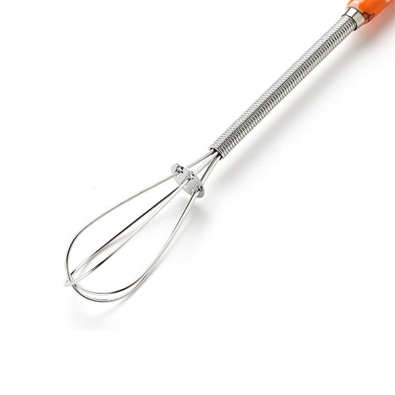 Upspirit Manual Egg Mixer with Ceramic Handle Stainless Steel Mini Hand Whisk Beater Stirrer Small Blender Kitchen Cooking Tools