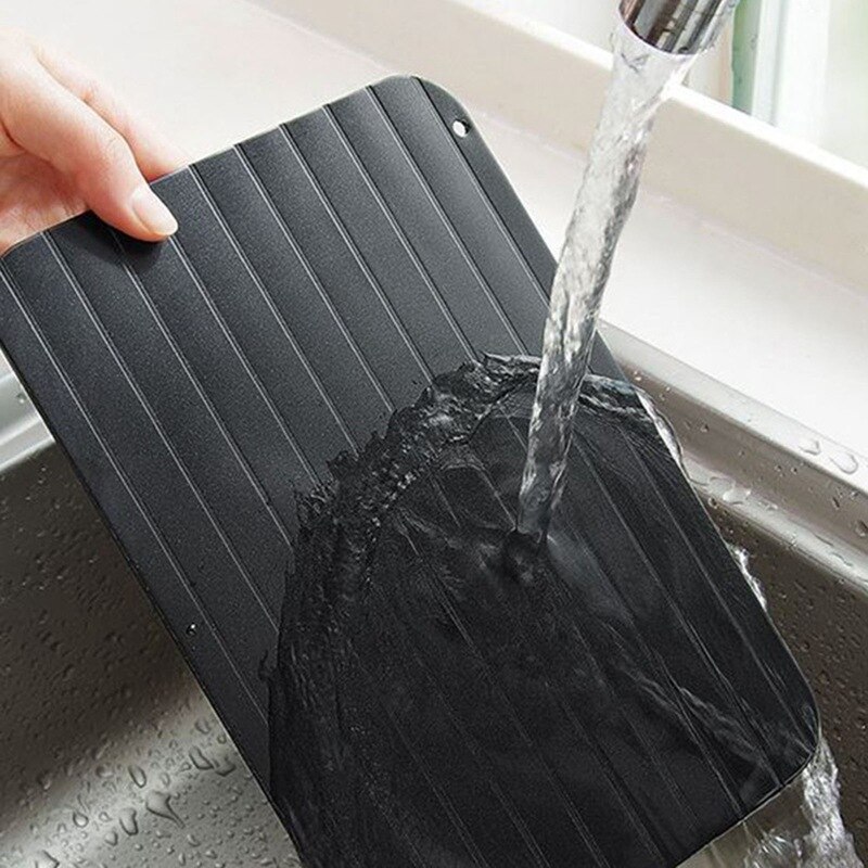 Kött snabb tiningsbräda biff fläskkotlett mat tiningsbräda livsmedelssäker och ren enkel aluminium tiningsbräda