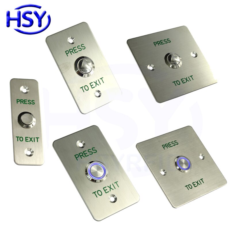 HSY Access Control Exit Button Push Switch Door Release Buttons Open Electronic Gate Lock