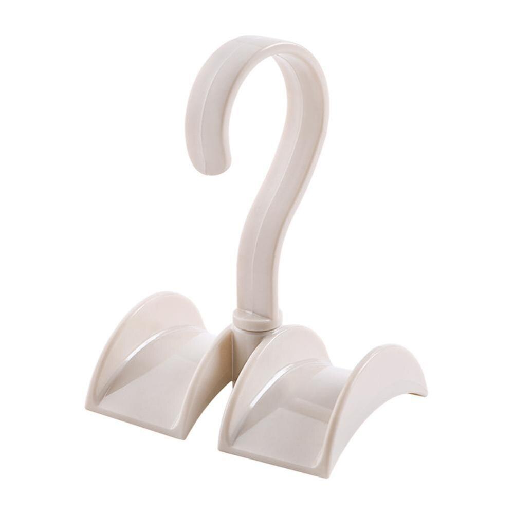 Cravate manteau placard cintre sac en plastique cintre garde-robe organisateur de blanchisserie sans rotation multifonction stockage poinçon porte-outil: beige