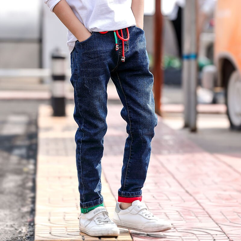 Kids Pants Big Boys Stretch Joker Jeans Spring Children Pencil Leggings Autumn Child To Clothes Years 4 Denim 14 For Male