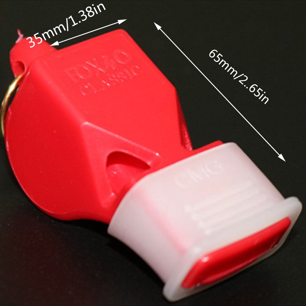 Plastic Whistle Outdoor Survival Whistle Sports Referee Football Rugby Whistle With Neck Wrist Cord