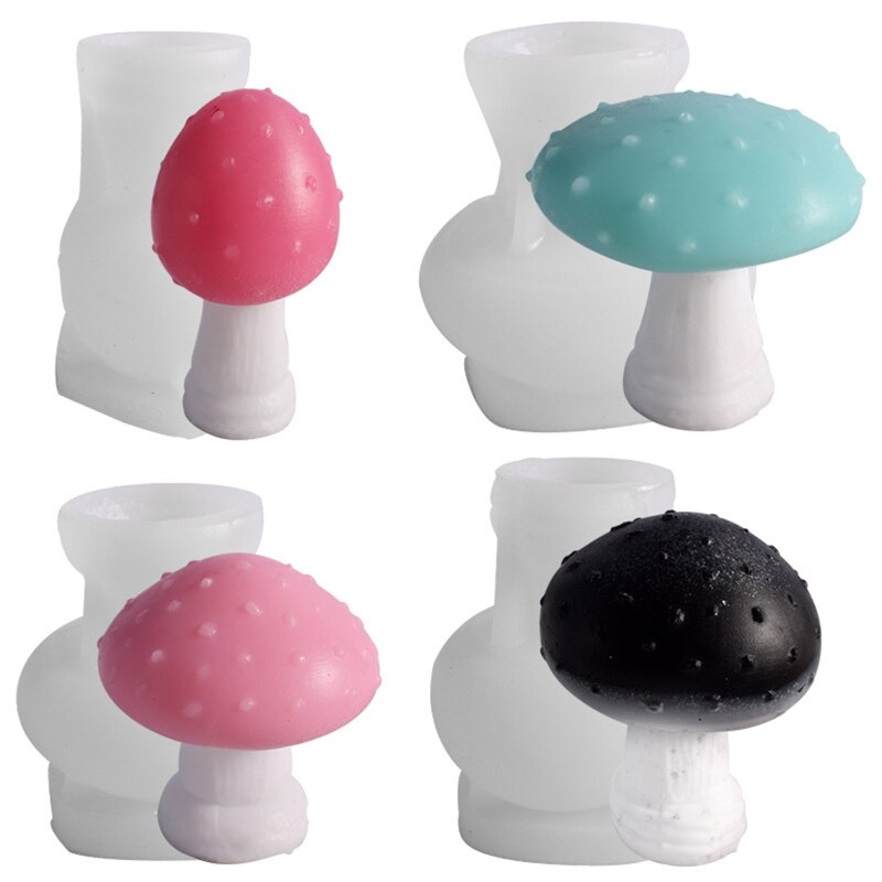 R2LE Diy Three-dimensional Mushroom Candle Silicone Mold Diy Handmade Diffuser Stone Aroma Plaster Mold for Craft