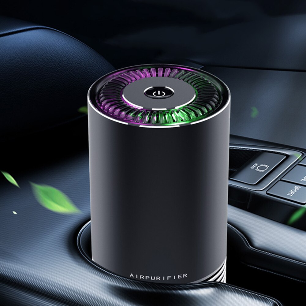 Purificador de aire inalámbrico para coche, Mini purificador de aire de iones negativos T1 Hepa, eliminación de formaldehído y desinfección de olores, luz nocturna, desodorizador de inodoro