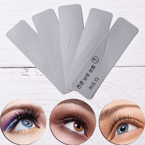 5 pièces pochoirs à sourcils professionnels pour homme 5 Types modèle à sourcils outils de maquillage pochoirs pour sourcils