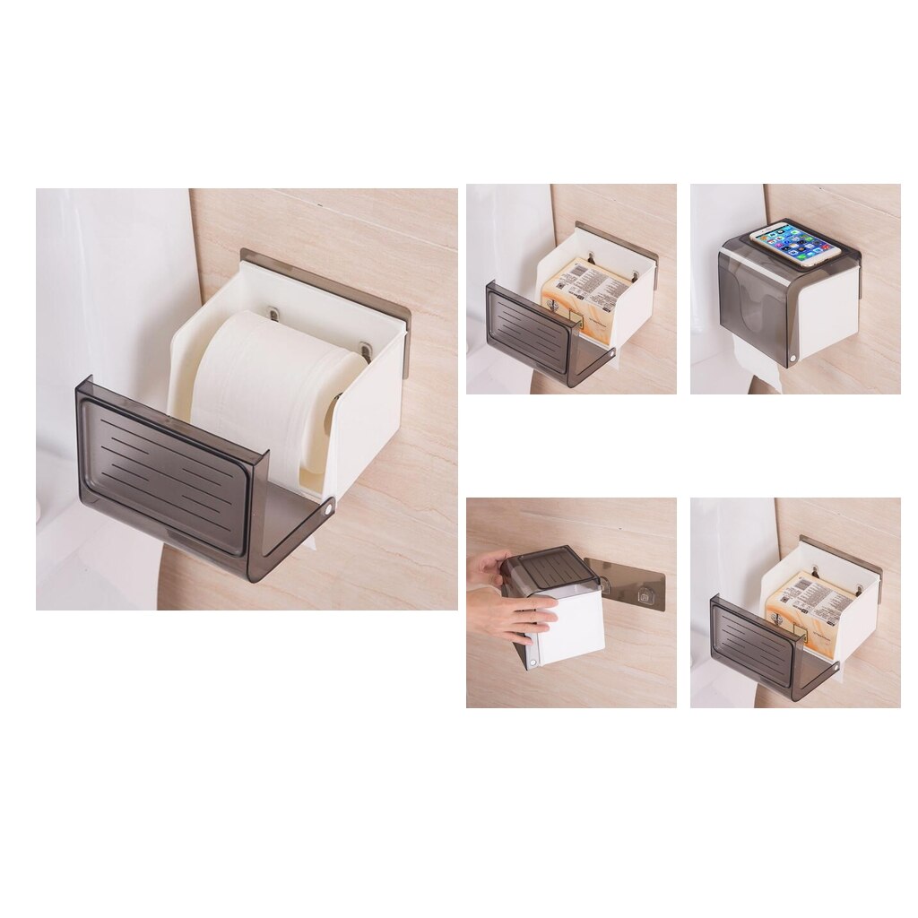 Toiletpapier Houder Opslag Stofdicht Wc-papier Roller Houder Badkamer
