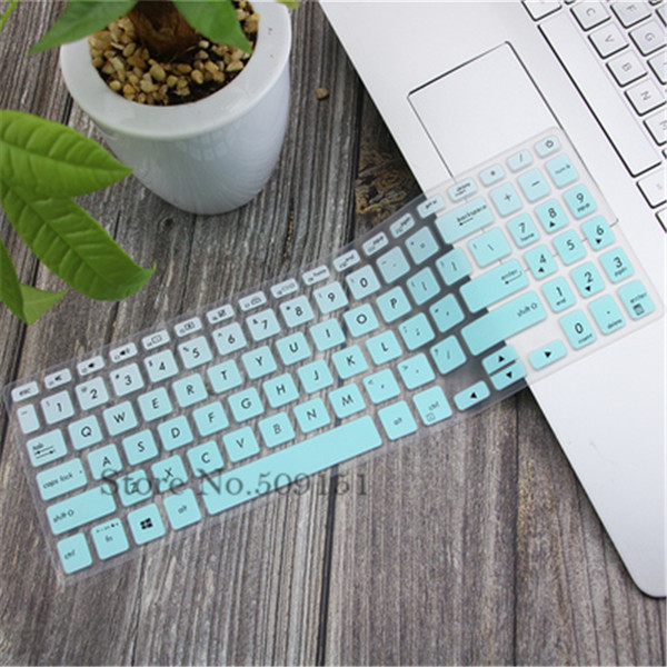 For Asus Vivobook 15 ASUS VivoBook 15 M515UA M515U M515D M515DA M515 DA 15.6 Inch Silicone Laptop Keyboard Cover Skin Protector: Gradual Skyblue